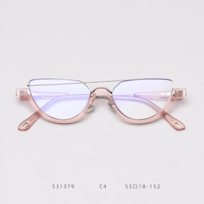 China New Design Retro Fashionable Irregular Blue Light Eyeglasses Full Eyewear PC+Metal Eyeglasses Optical Frame Flat Optical Glasses Frames for sale