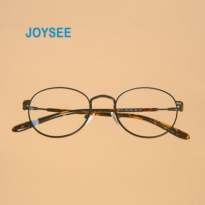 China Joysee Newest Metal Frame Mobile Phone Sensitive Computer Plug-and-play Protective Round Blue Light Blocking Glasses for sale