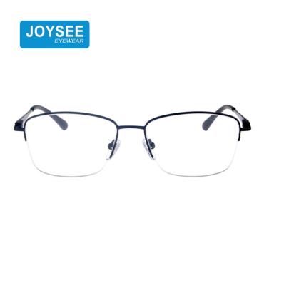 China 2021 Fashion Joysee Metal Frames Half Rim Model With Nylon Good Quality Progressive Model On Nice Temples Design for sale