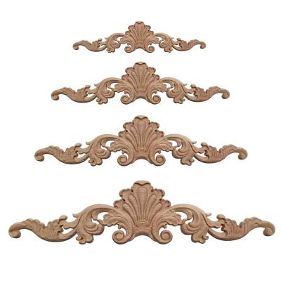 China Architectural Miniature Wooden Braces Decorative Door Cutouts Pendant Chinese European Background Wall Panels Appliques Onlays for sale