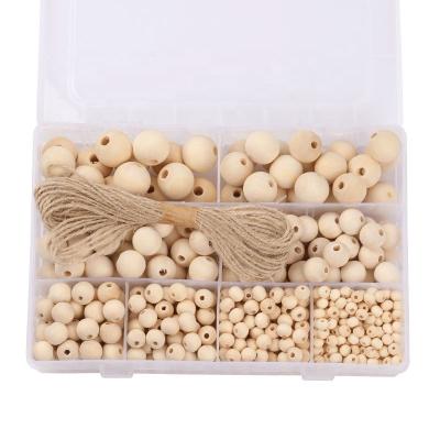 China DIY 660pcs Accessory Grades Wooden Beads For Jewelry Making Natural Cut Wooden Beads Kit Box Packing for sale