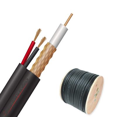 China PVC LSZH CMP CMR CMG CCTV Cable Power Coax RG59 RG6 2DC Coaxial Copper Wire 305m Copper Wire 1000ft Coaxial rg59 Cable With Power for sale