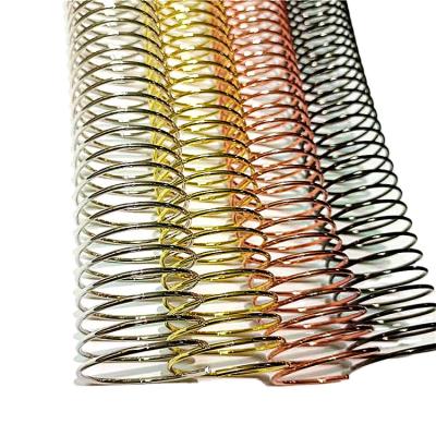 China Good Quality Binding Materials Rose Gold Metal Steel Single Loop Spiral Wire Eco-friendly Plated Spool for sale