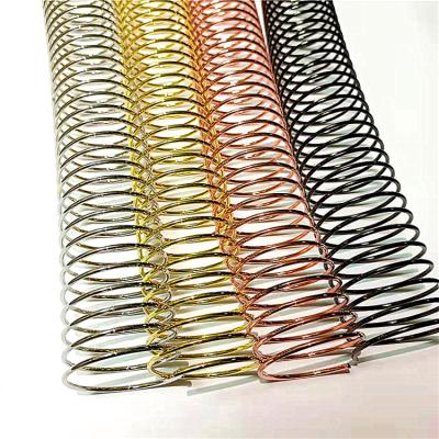 China Good quality single metal aluminum silver black metal spiral coil tie for paper for sale