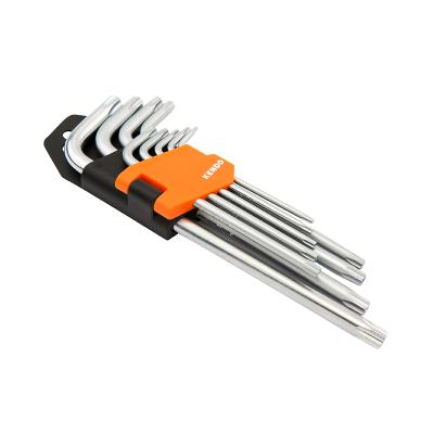 China Durable KENDO 9 Pcs Bike Repair Tool 6 Point Star Key Torx Key Set for sale