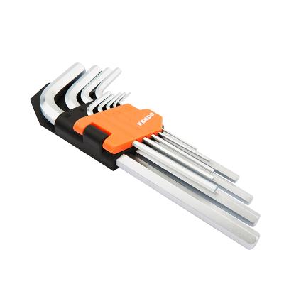 China CRV KENDO 9pc CRV Long L Type Allen Hex Key Wrench Set for sale