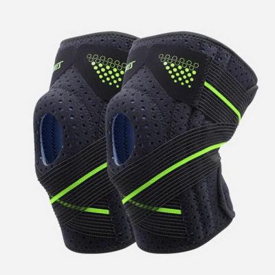 China Knee Brace Compression Orthosis Springs Support Protective Cycling Knee Protector#HX-11 for sale