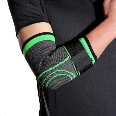 China Breathable Adjustable Elasticity Elbow Compression Support Sleeve With Adjustable Strap#E-HZ11 for sale