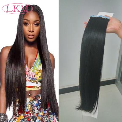 China Pure Unprocessed Hair Straight Skin Tape In Hair Extension Silky Straight Wave for sale