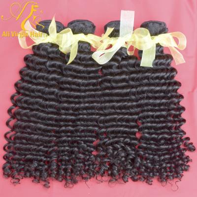 China Can Be Dyed / Can Be Permed Raw Cuticle Aligned Hair 4PCS/lot Mink Peruvian Hair 9A Grade Hair Weave Bundles Vendors for sale