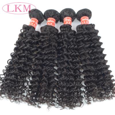 China 100 Pure Virgin Real Unprocessed Natural No Chemicals No Cuticle Steamed Aligned Indian Deep Curly Hair for sale