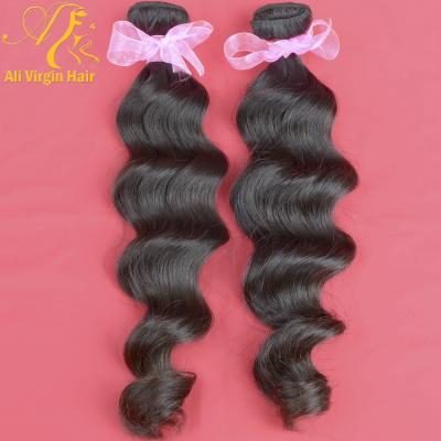 China Can Be Dyed / Can Be Permed Real Virgin 2pcs/lot Origin 100 Hair Free Shipping Most Popular Unprocessed Brazilian Hair Loose Wave Wholesale for sale