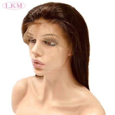 China Custom Made Swiss Lace 13x4 Front Wig Brazilian Straight Front Wig for sale