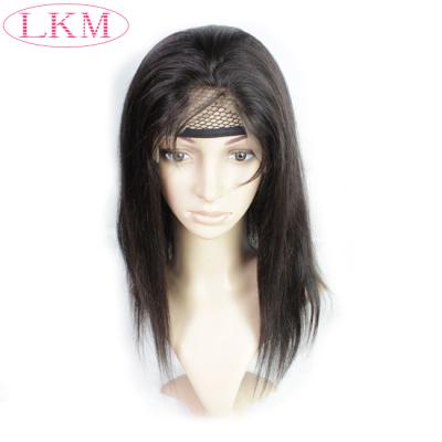 China Short Silky Straight Bob Wigs 1B Brazilian Remy Straight Lace Front Human Hair Wigs Glueless Wave For Women Color Combs And Adjust Belt for sale