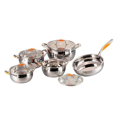 China Sustainable Kitchen Cookware Set Induction Cookware Set Restaurant Cookware Sets With Handle for sale