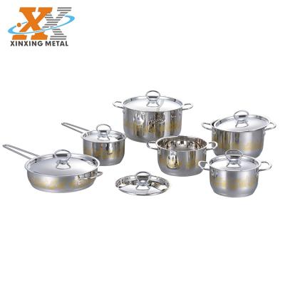 China Sustainable Cookware SS 304 Handle Induction Cookware Korean Heat Resistant Cookware Sets for sale