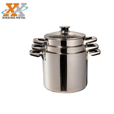 China Sustainable Chinese Hot Pot Set Camping Clay Cook Pot Kitchenware Stainless Steel Soup Set for sale