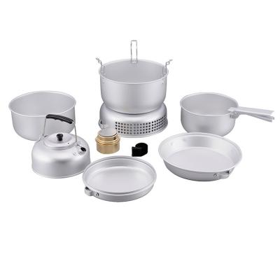 China Outdoor Cookware Lightweight Direct Travel Camping Travel Supply Factory Cookware Set for sale