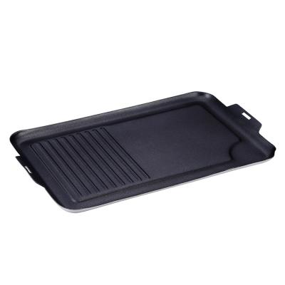 China Lightweight Wholesale Indoor Used Grill Pans Aluminum Camping Stick Non Griddle For BBQ for sale