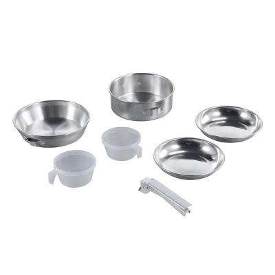 China Wholesale Price Viable Mess Kit Camping Cookware Set Aluminum Outdoor Cookware for sale