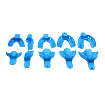 China Dental Regional Factory Produced Dental Kit Orthodontic Metal Impression Teeth Impression Tray Disposable Impression Trays Set for sale