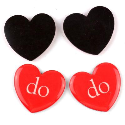 China China Factory Custom Red Heart Shape Epoxy Magnet For Fridge for sale