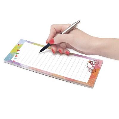 China Shopping List Self Adhesive Magnetic Sticky Notepad Custom Printing Logo With Magnet Pen for sale