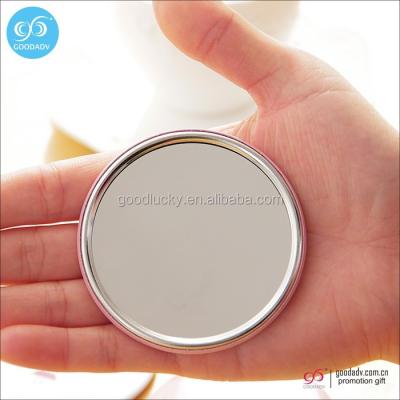 China Wholesale Custom Logo Round Pocket Gifts Cheap Pocket Mirror Souvenir Mirror for sale