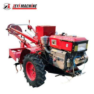 China Building Material Factory Outlets Directly Sale Mini Two Wheel Farm Hand Universal Walking Tractor 12HP for sale