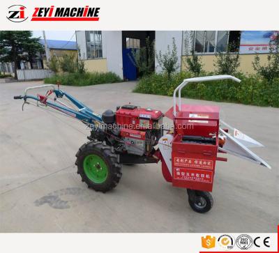 China Farm walking tractor maize harvester binder/stock maize harvesting and bundling machine/maize straw harvester and binder for sale