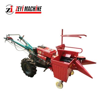 China Rice Mini Compact Hand Walking Tractor Corn Combine Harvester for sale