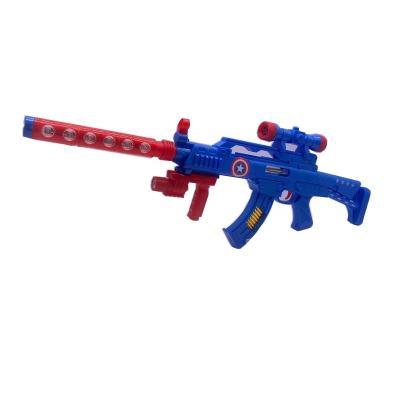 China Toy Hot Sales Electric Gun Electronic Toys With Flashing Lights Plastic Guns For Kids Captains America Kid Electric Gun Toys for sale