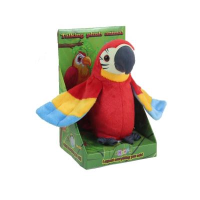 China Baby accompany umlaut electric parrot new arrival pet plush toys talking body rocking cute animals hot sales for kids toys for sale