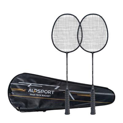 China Eastic & ALP RR 2Pcs 4U G5 100% Durable Original Design Full Carbon Fiber 22-25Lbs Stringed Training Badminton Racket With Free String Bag Handles for sale