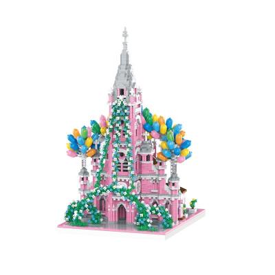 China The Building Toy Legous Pink Church Micro Building Block The Chapel Tower Of Diamond Brick Sets Famous Architecture Intelligence Toys For Children for sale