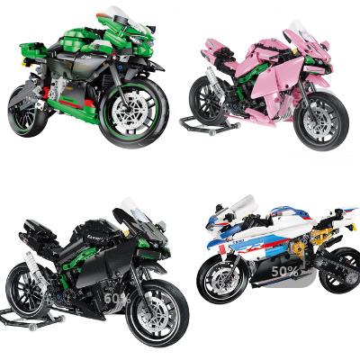 China Toy City Technical Series Motorcycle Ninja Motorbike Building Blocks Off Road Motorcycle Model Building Packing Bricks Kids DIY Play Boygirl Gift for sale