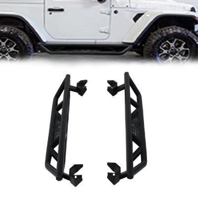 China Black Steel Car Parts 2 Door Pedal 4 Door Side Step For Jeep For Wrangler 2016-2018 for sale