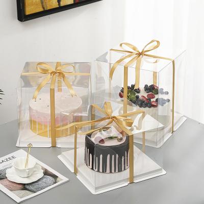 China High Quality Recycled Plastic Materials Cake Square Clear PET 6