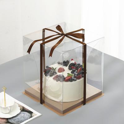 China High Quality Customized Transparent Recycled Materials Cake Box PET 6