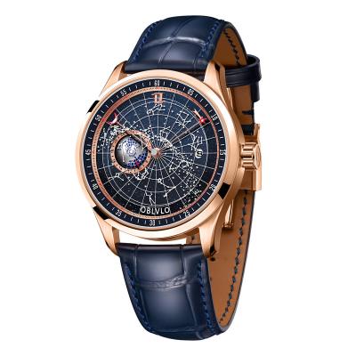 China Water Resistant Star Sky Business High End Famous Brands Oem Original Stainless Steel Men Luxury Automatic Mechanical Watches for sale