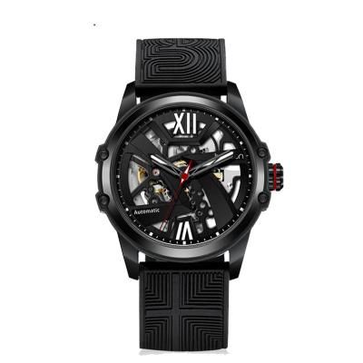 China Water Resistant Benken Leather Strap Hand Skeleton Sport Business Custom Mens Waterproof Automatic Movement Mechanical Watches for sale