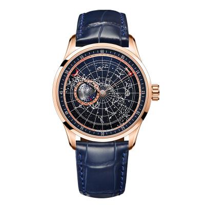 China Water Resistant Premium Custom Logo Movement Tourbillon Stainless Steel Wrist Brand Luxury Fully Automatic Mechanical Watches For Men for sale