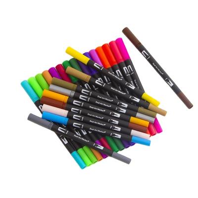 China China Cheap Line 48 Color Student Comic Double Headed Hook Pen Double Pen Brush Tips for sale