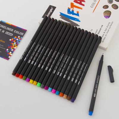 China Light line Tade assurance painting gel pen fineliner pen student art color hook pen for sale