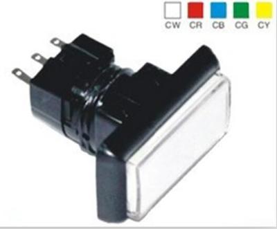 China Multi color with LED light micro switch rectangle 46.6*26.6 mm plastic push button switch for game machine SN-PB2046 for sale