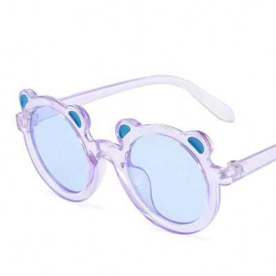 China 2021 Cute Cat Eye Bear Baby PC Glass Kids Sunglasses Fashion Boys Girls Glass Sun Glasses Children Kids Sunglasses New for sale