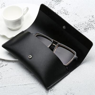 China 2021 Fashion Glass Case PVC Glass Case Portable Foldable Leather Eyeglass Box Glasses Oversized Sunglasses Case and Bag for sale