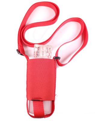 China Customized Viable Cooler Carrier Neoprene Drink Water Bottle Holder Sleeve Pouch Cooler Bag With Adjustable Shoulder Strap for sale