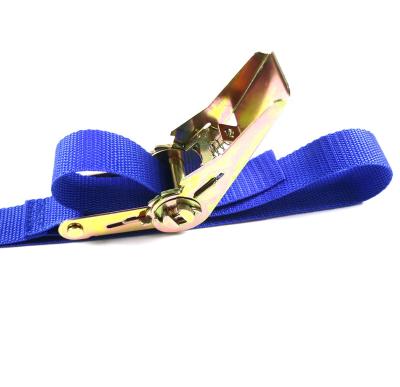 China Polyester Factory Supply Heavy Duty Cargo Lashing Retractable Belt Ratchet Tie Down Straps for sale