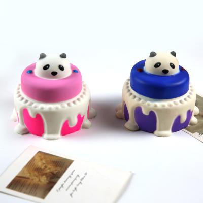 China Squishy slow custom cake squishies custom slow squishies panda cake children's gift christmas gift panda ball squeeze ball for sale